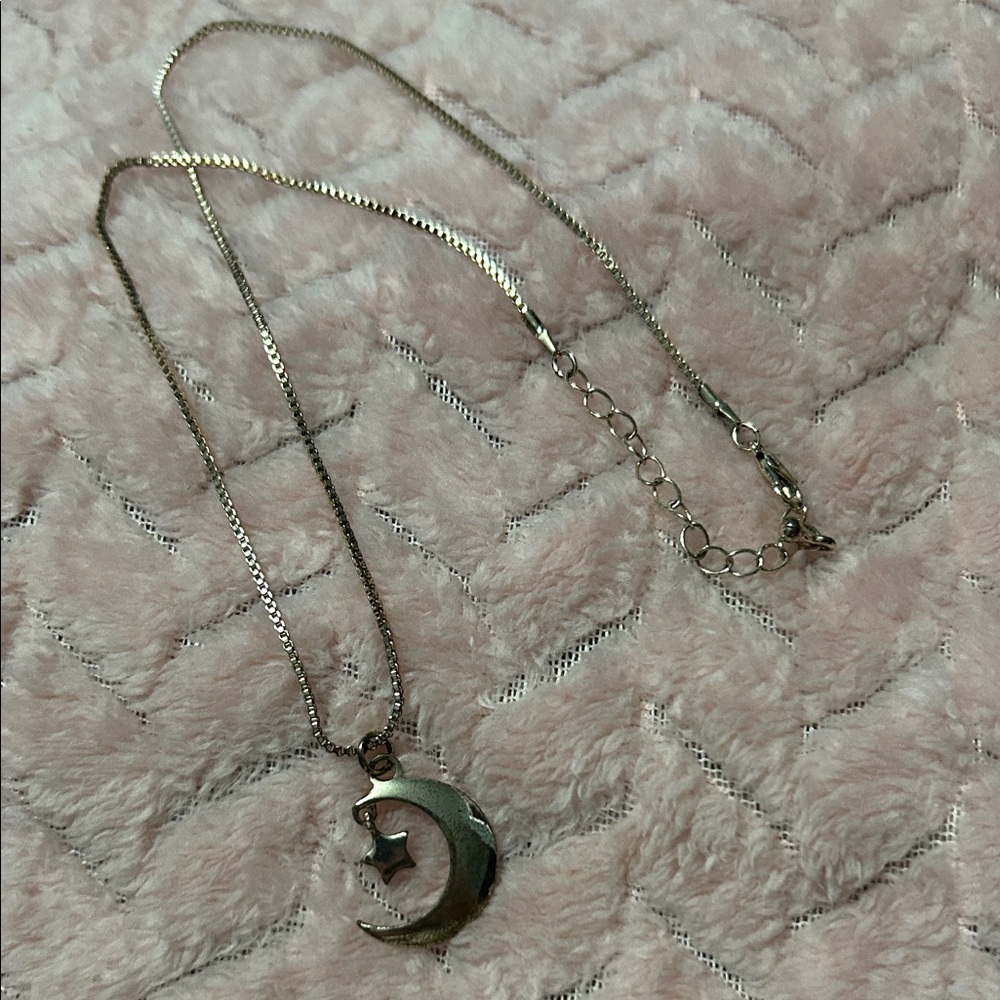 Moon and star necklace